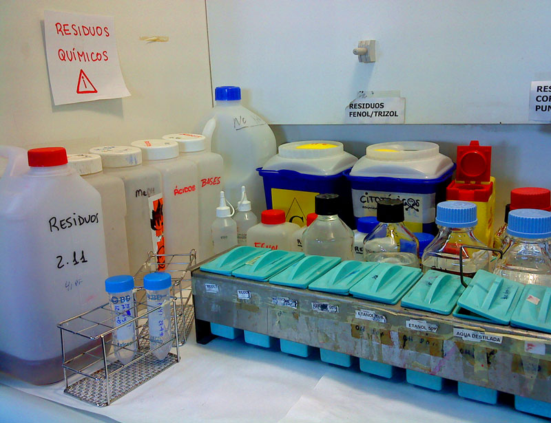 Residuos líquidos de laboratorio